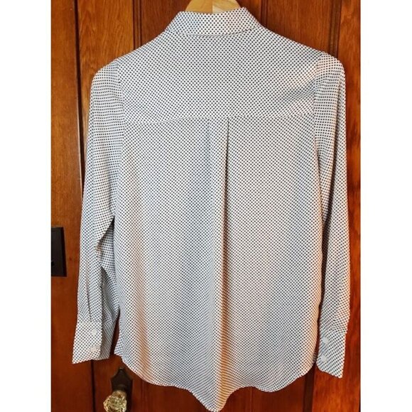 Popsugar Small Black & White Polka Dot Button-Down Blouse - Picture 2 of 6